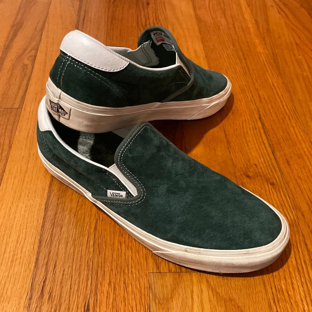 Vans Slip On 59 Pig Suede Jungle Green Snow White